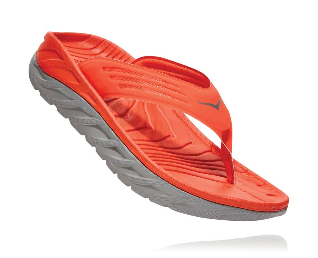 Hoka One One Ora Recovery Flip Férfi Szandál Piros [DBUIY-7812]